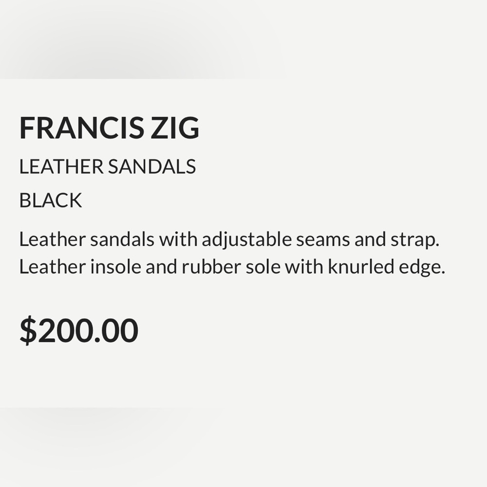 NWT VOILE BLANCHE FRANCIS ZIG Leather Sandals in Black - Picture 5 of 16